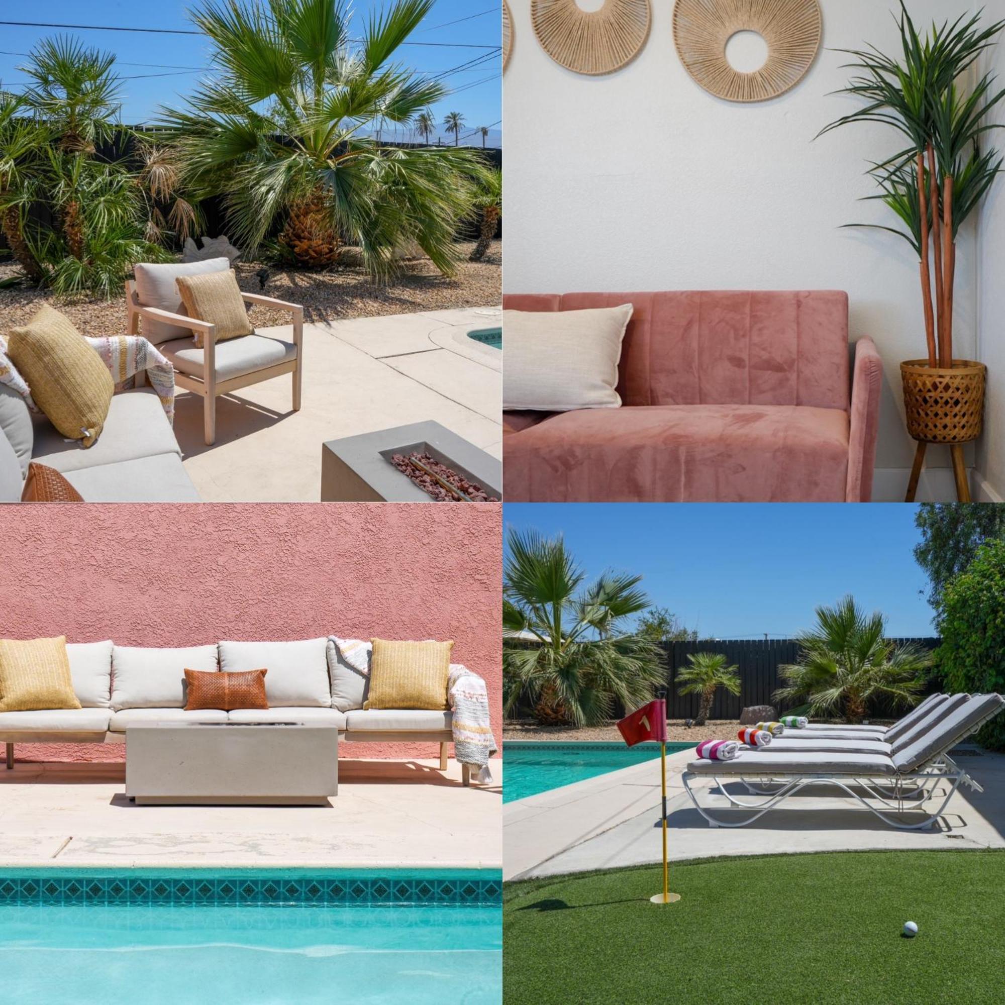 The Pink Cactus - Desert Retreat - Luxe Pool, Golf & Game Room Indio Eksteriør billede